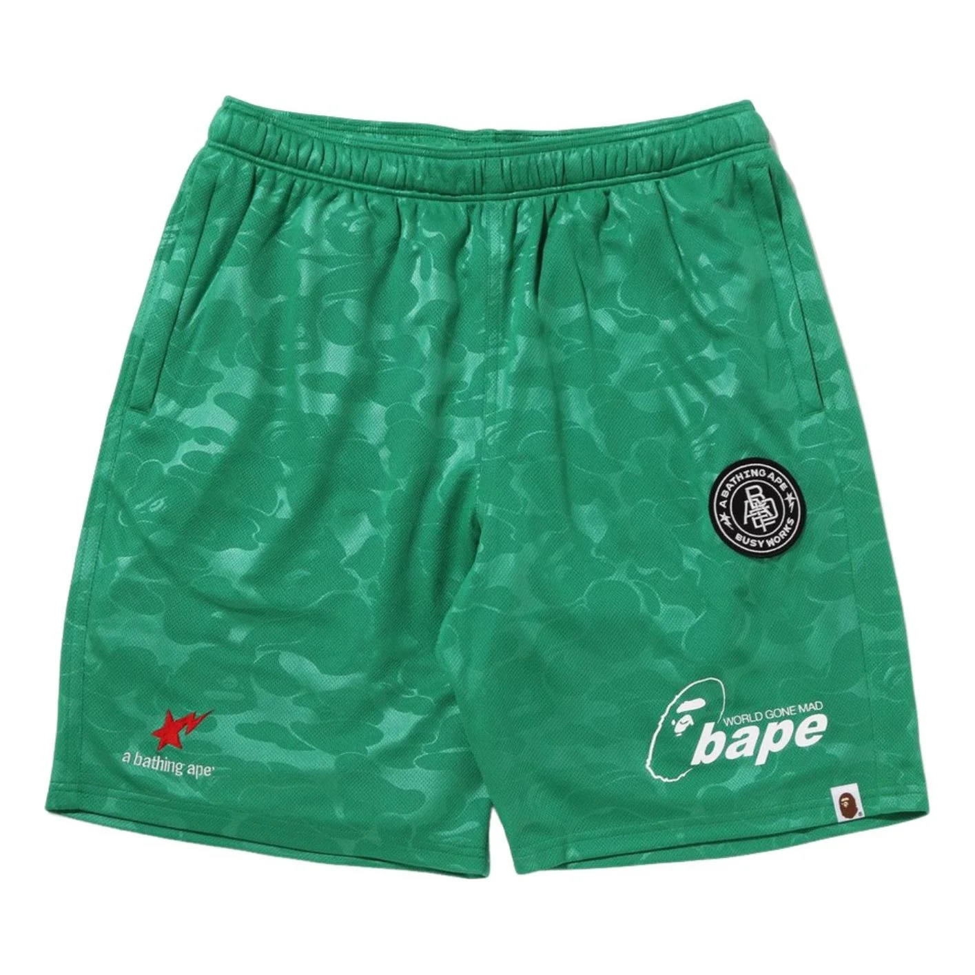 A Bathing Ape Soccer Game Shorts 'Green' 1I80-153-002-GRN