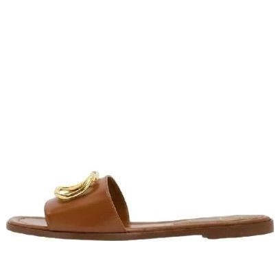 (WMNS) Valentino V Logo Signature Slippers 'Brown' 2S0BD5DSHHG5
