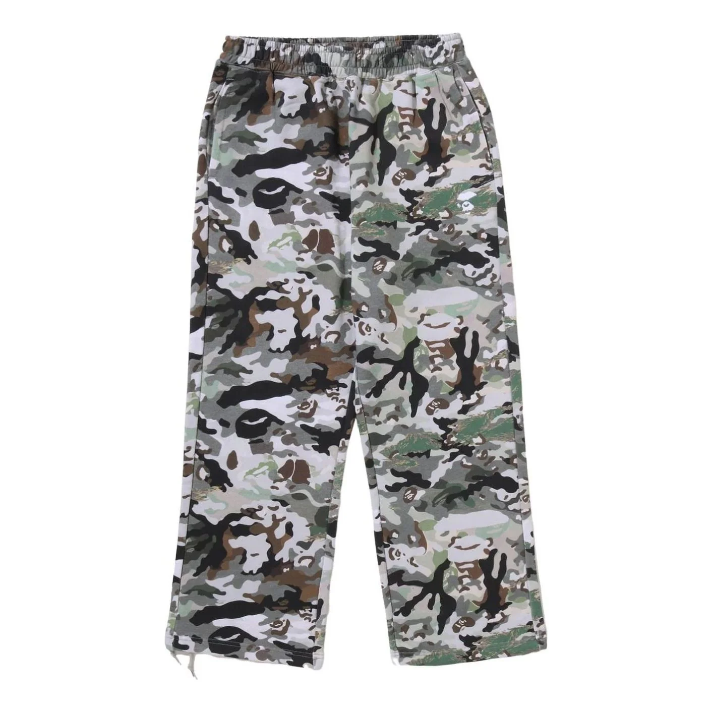 A Bathing Ape Hybrid Camo Ape Face Logo Relaxed Fit Sweatpants 'Green' 0ZXPTM316521RGRD