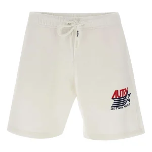 AUTRY Logo Print Drawstring Shorts 'White' SHIM-2371