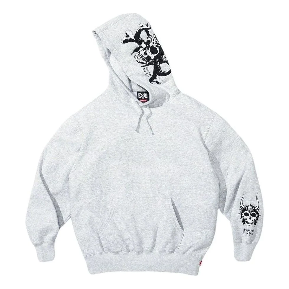 Supreme x Bounty Hunter Hooded Sweatshirt 'White Black' SUP-FW23-114