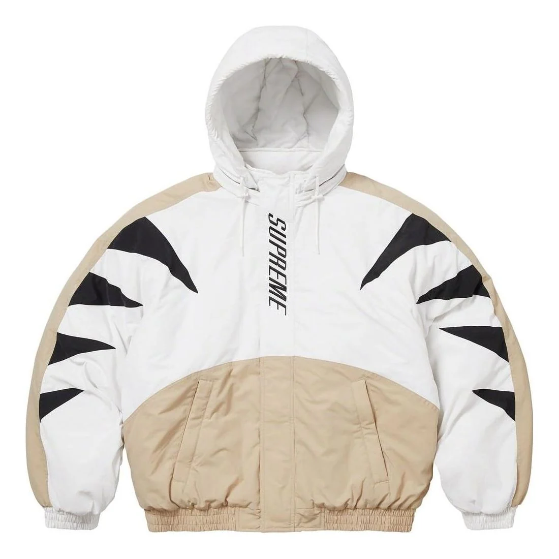 Supreme Wildcat Sideline Puffer Jacket 'White Black Beige' SUP-FW23-231