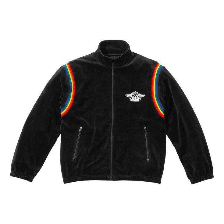Supreme x HYSTERIC GLAMOUR Velour Track Jacket 'Black White' SUP-SS21-543