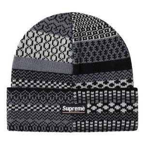 Supreme Multi Pattern Beanie 'Black Grey' SUP-FW20-193