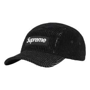 Supreme 2-Tone Corduroy Camp Cap 'Black White' SUP-SS23-2248