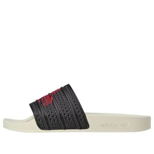 adidas x 100 Thieves Adilette Slides Asia Sizing 'Black Red' JR9152