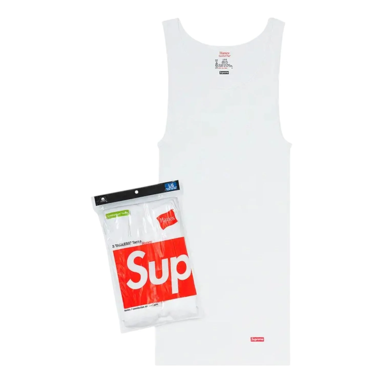 Supreme Hanes Tagless Tank Tops (3 Pack) 'White' SS23A41-WHITE