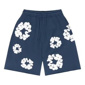 Denim Tears Cotton Wreath Logo Shorts 'Navy White' 402-080-30