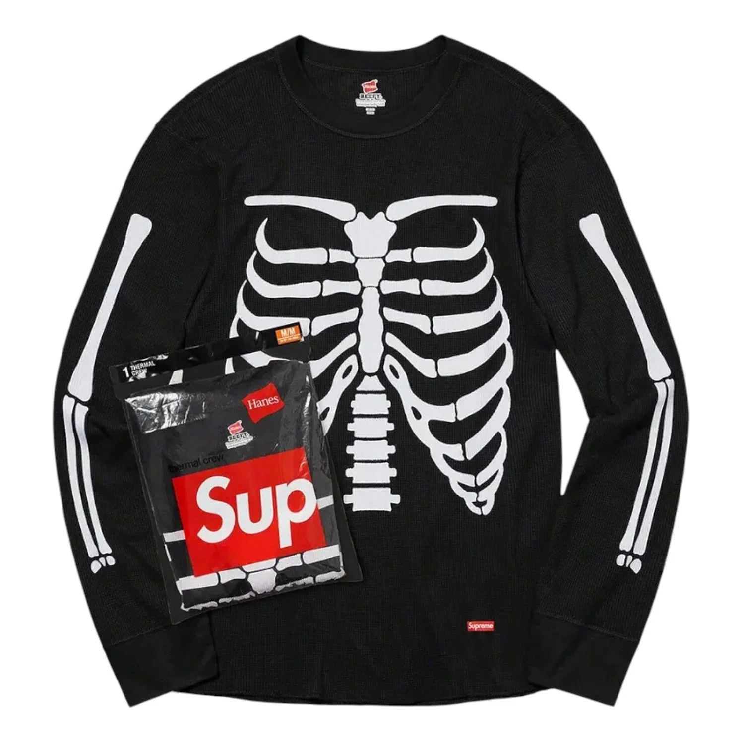 Supreme x Hanes Bones Thermal Crew (1 Pack) 'Black' FW23A22-BLACK