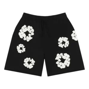 Denim Tears Cotton Wreath Sweatshorts 'Black' SS25BRS2952054