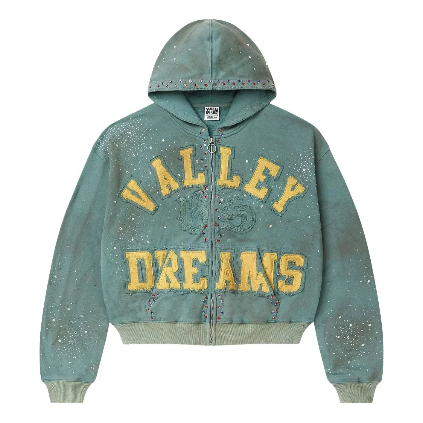 Vale Forever Bank Zip Up Hoodie 'Dark Mint' VALE-08-007-BZU-GN