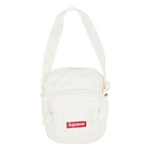 Supreme Denim Shoulder Bag 'White' FW25B4-WHITE