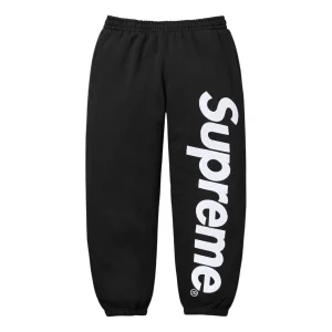 Supreme Satin Appliqué Sweatpant 'Black' FW25P93-BLACK