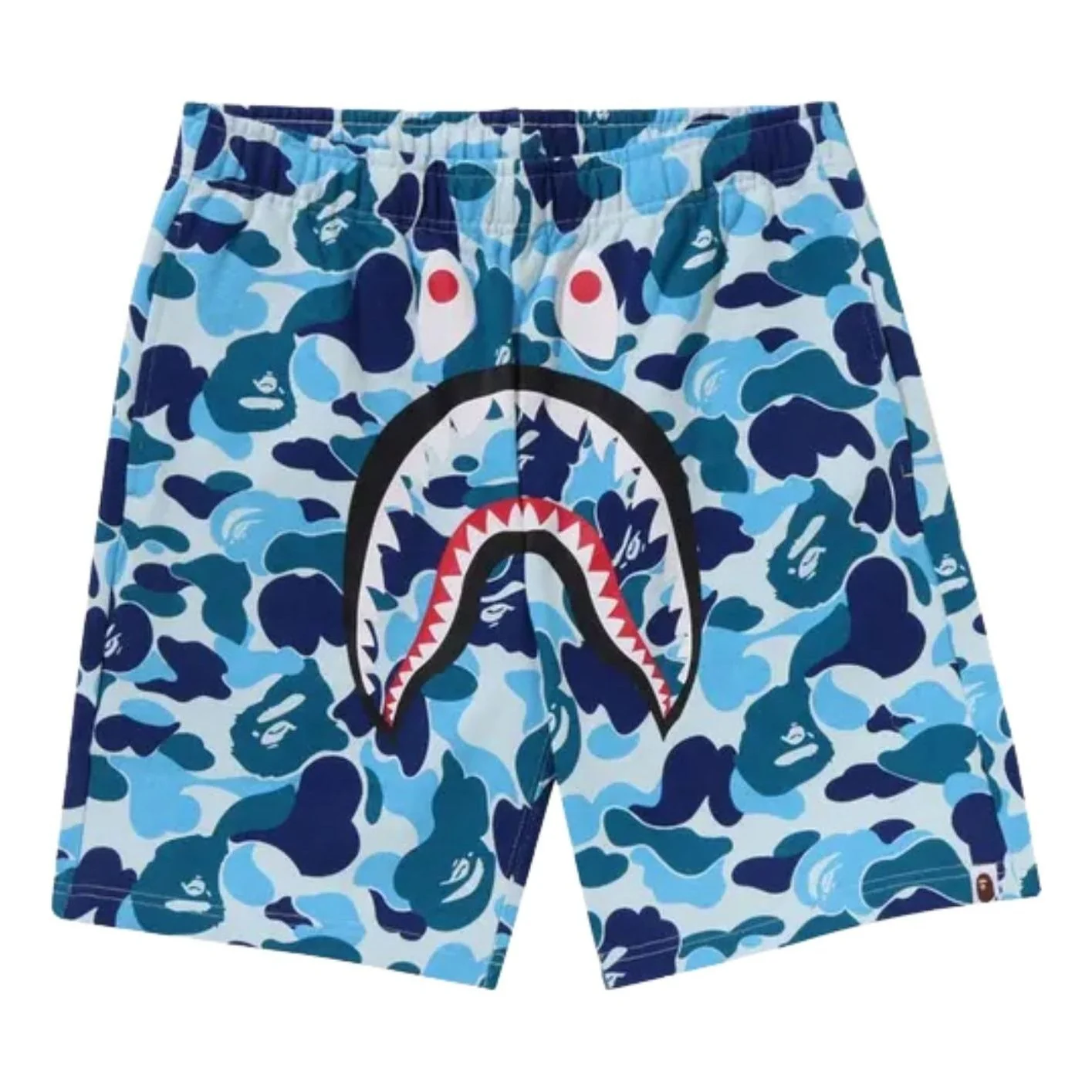 A Bathing Ape ABC Camo Shark Sweat Shorts 'Blue' 1M30153004-BLUE
