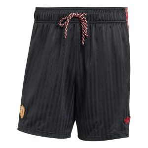 adidas Manchester United Terrace Icons Shorts Asia Sizing 'Black Red' JF0356