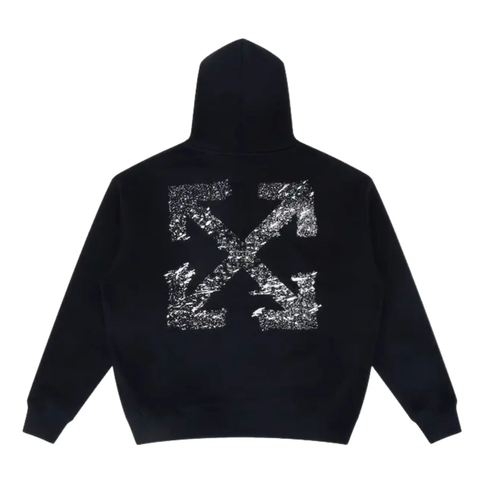 Off-White Paint Splatter Arrow Diag French Terry Hoodie 'Black' 44OWOS26K062-001