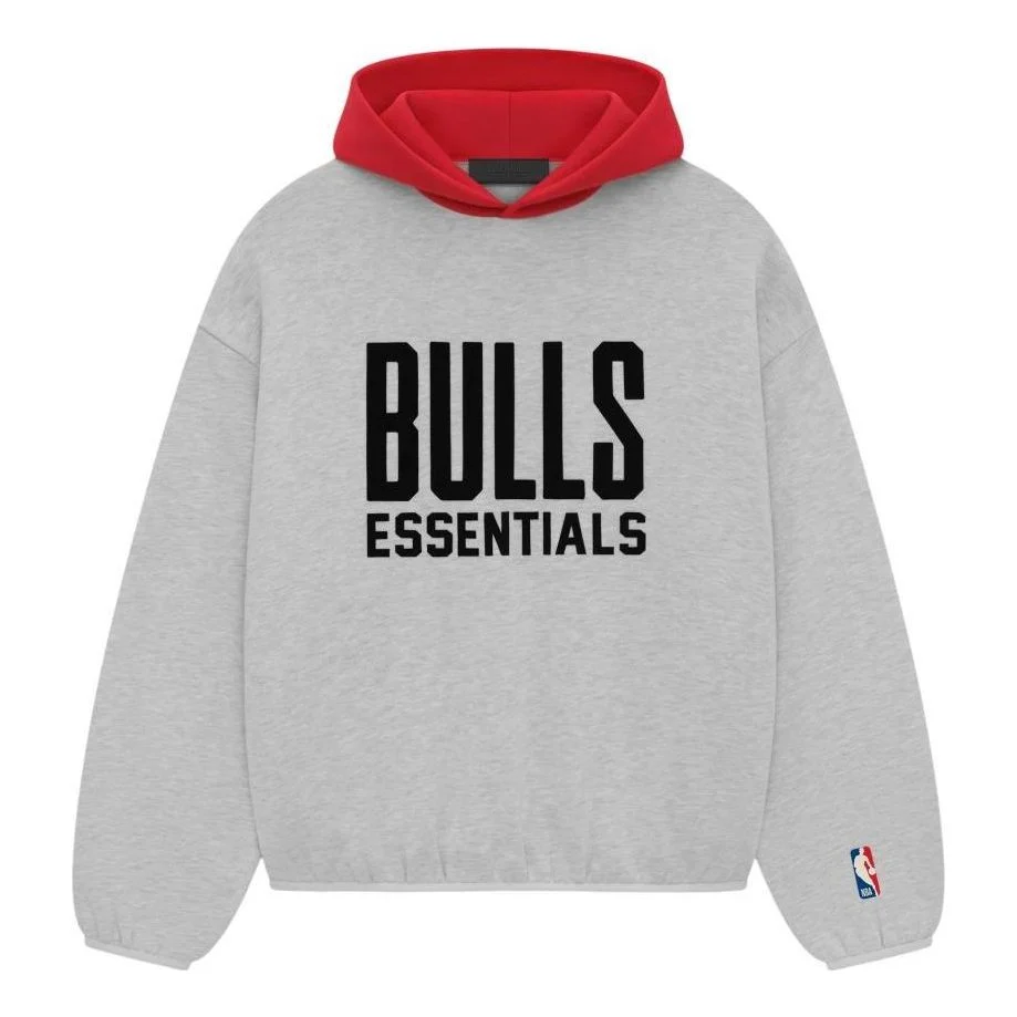 Fear of God Essentials x NBA Bulls Hoodie 'Light Heather' 192AL246304F
