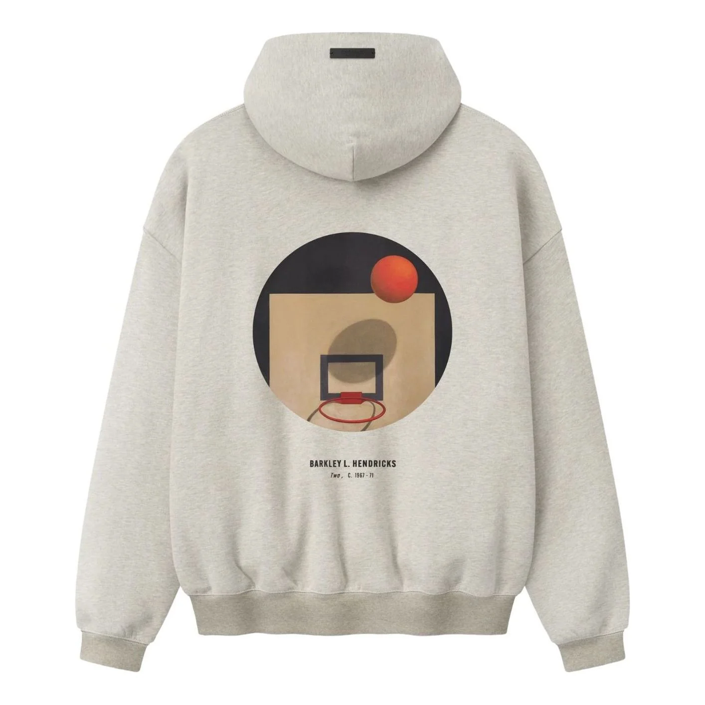 Fear of God Essentials x NBA x  Barkley Hendricks 90s Hoodie 'Heather Stone Heather Rib' 192BH266903F