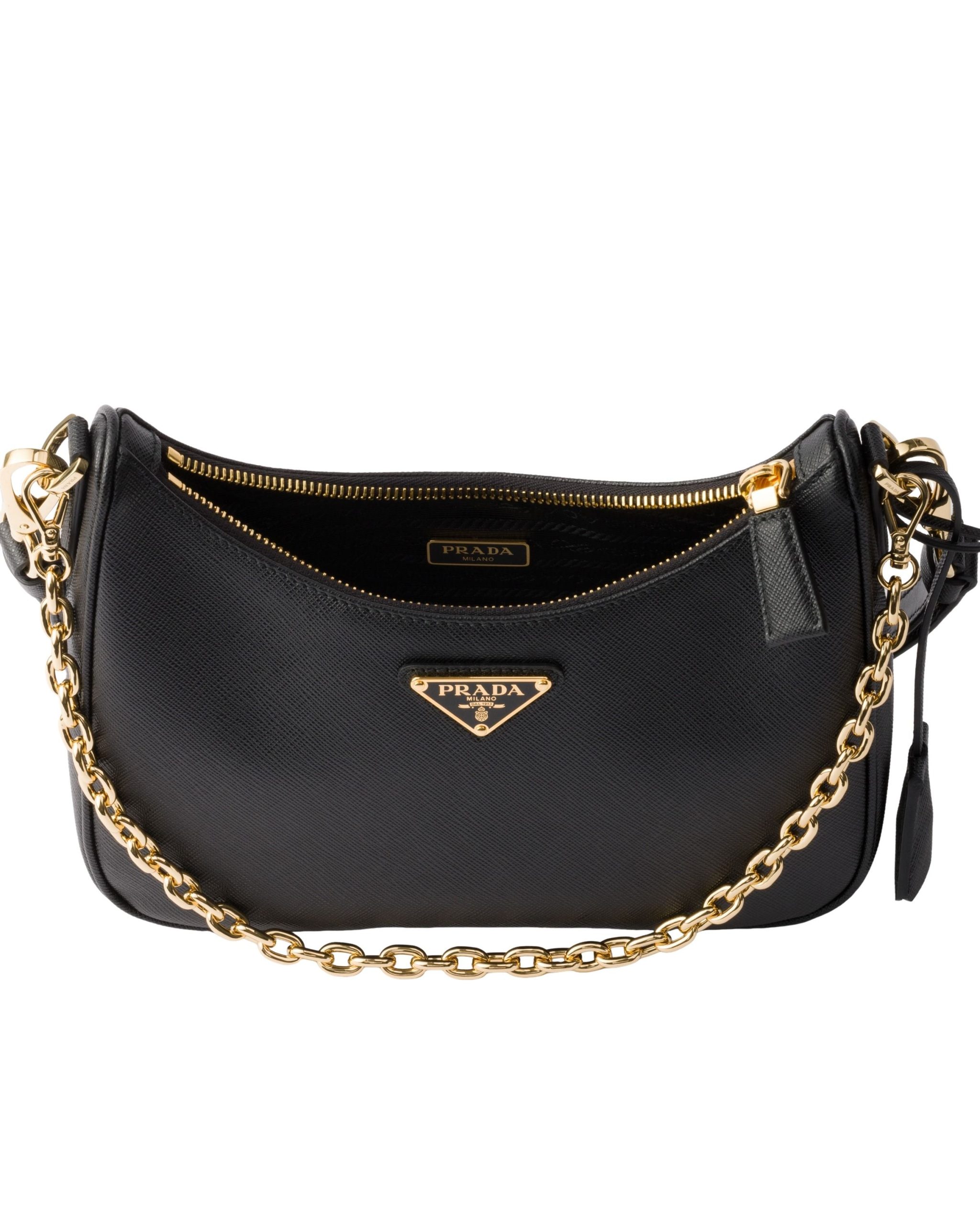 (WMNS) PRADA FW25 Prada Re-Edition Mini Saffiano Leather Bag 'Black' 1BC204-NZV-F0632 - Image 4