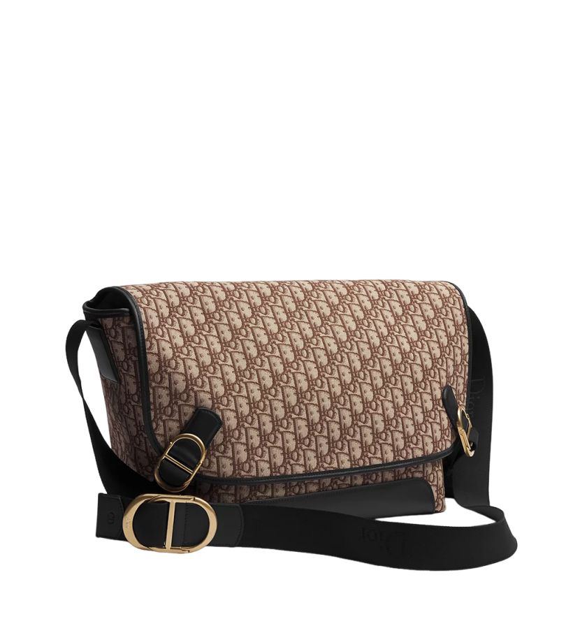 DIOR 26 Large Jett Messenger Bag with Flap 'Brown' 1DBME210YUS-H45E - Image 3