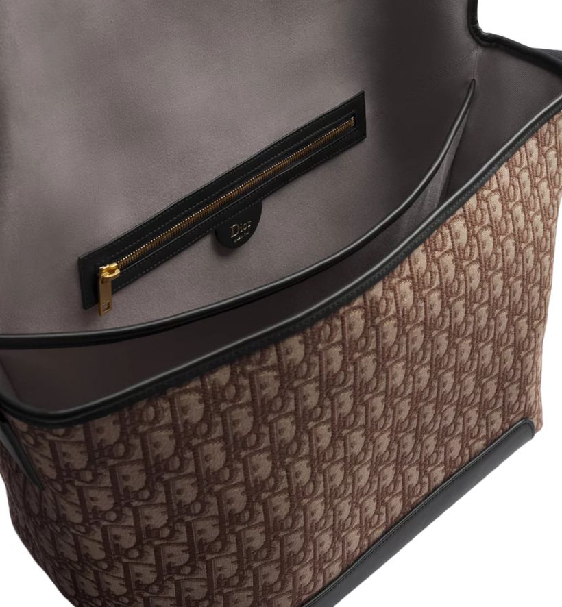 DIOR 26 Large Jett Messenger Bag with Flap 'Brown' 1DBME210YUS-H45E - Image 4