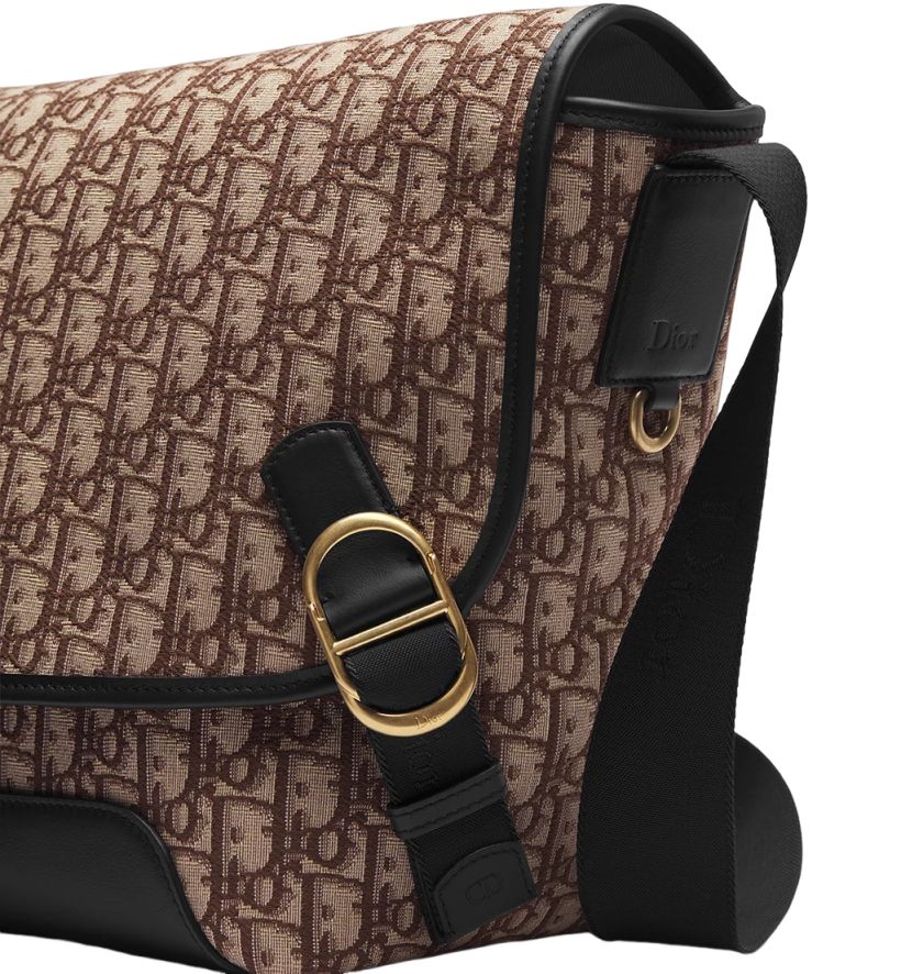 DIOR 26 Large Jett Messenger Bag with Flap 'Brown' 1DBME210YUS-H45E - Image 6