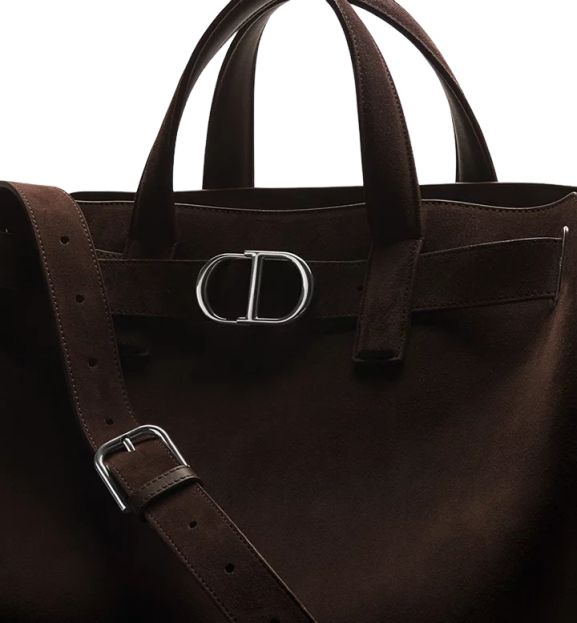 DIOR 26 Medium Dior Normandie Tote Bag 'Deep Brown' 1LLSH290OTU-H108 - Image 6