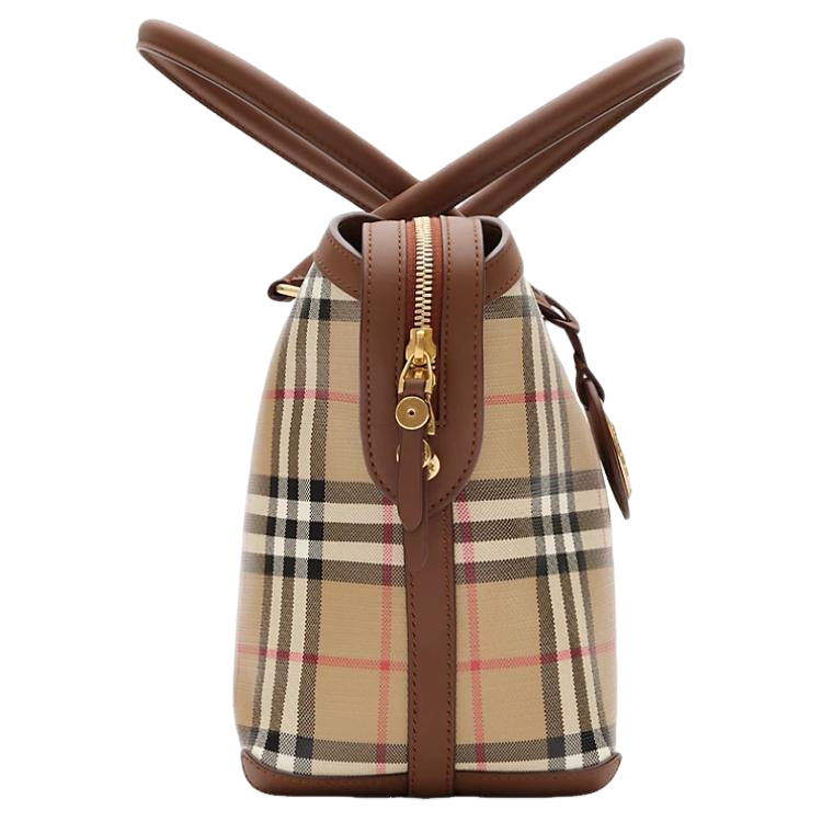 (WMNS) Burberry Small Check Zip Tote ‘Archive beige' 81290481 - Image 2