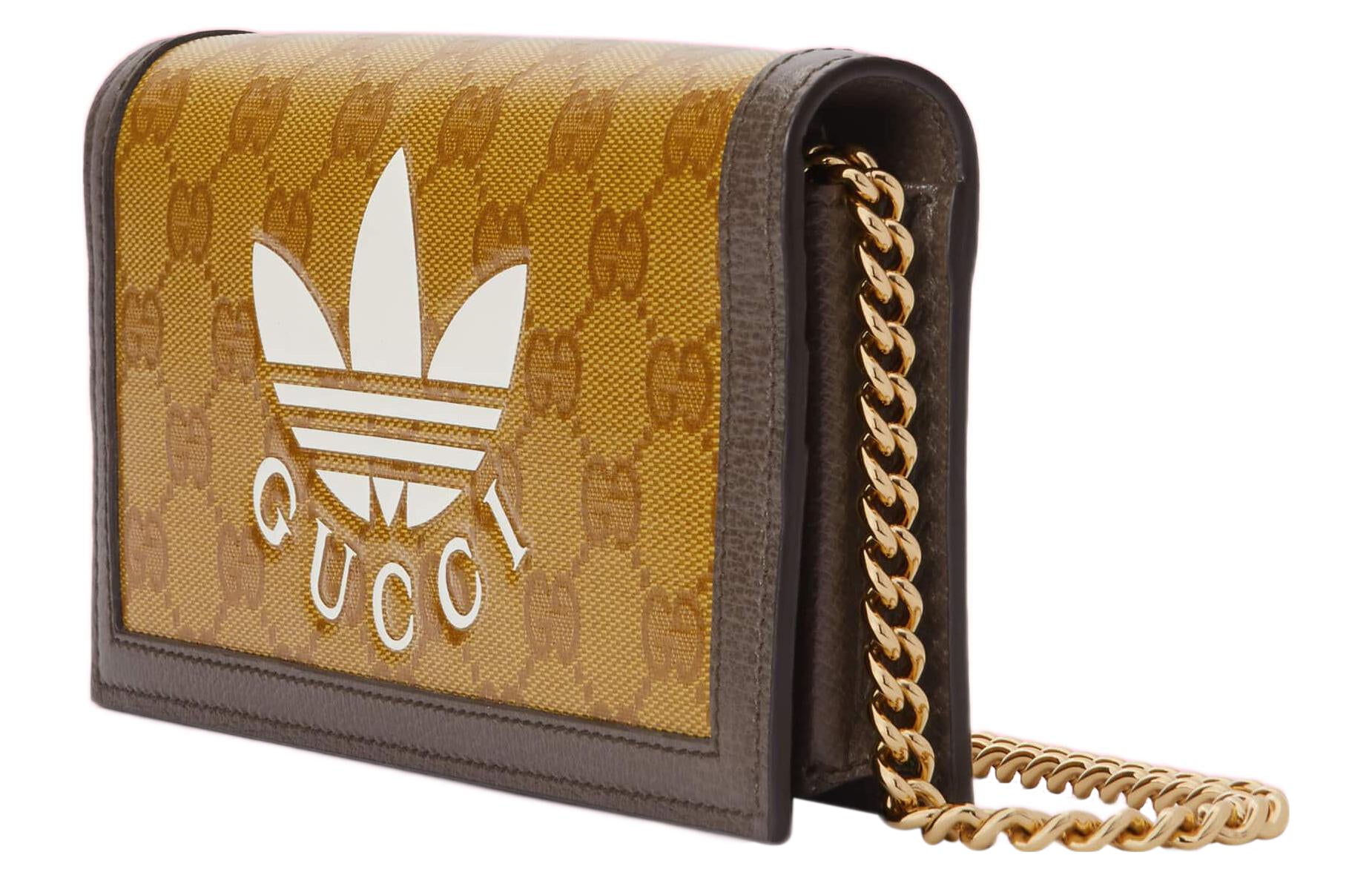 (WMNS) Gucci x adidas SS22 Chain Logo Crossbody Bag 'Yellow Brown' 621892-UVSCG-7267 - Image 2