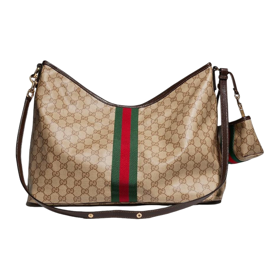 (WMNS) Gucci Large Shoulder Bag with Web 'Sand Dark Brown' A008NS-FAGK6-8547 - Image 2
