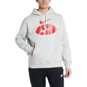Nike Sportswear Swoosh League Fleece Pullover Hoodie 'Light Grey Heather' DM5458-050