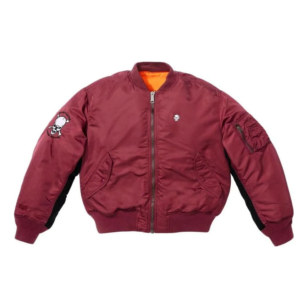 Supreme x Bounty Hunter MA-1 Jacket 'Burgundy Black White' SUP-FW23-110