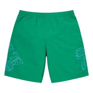 Supreme Old English Nylon Shorts 'Green Blue' SUP-SS23-241