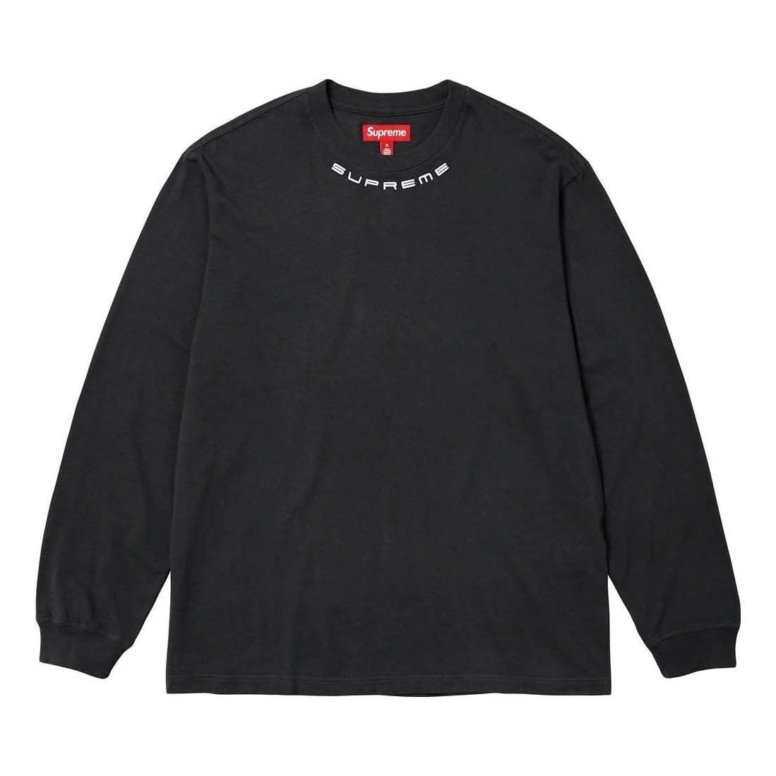 Supreme Collar Logo L/S Top 'Black' SUP-FW23-236