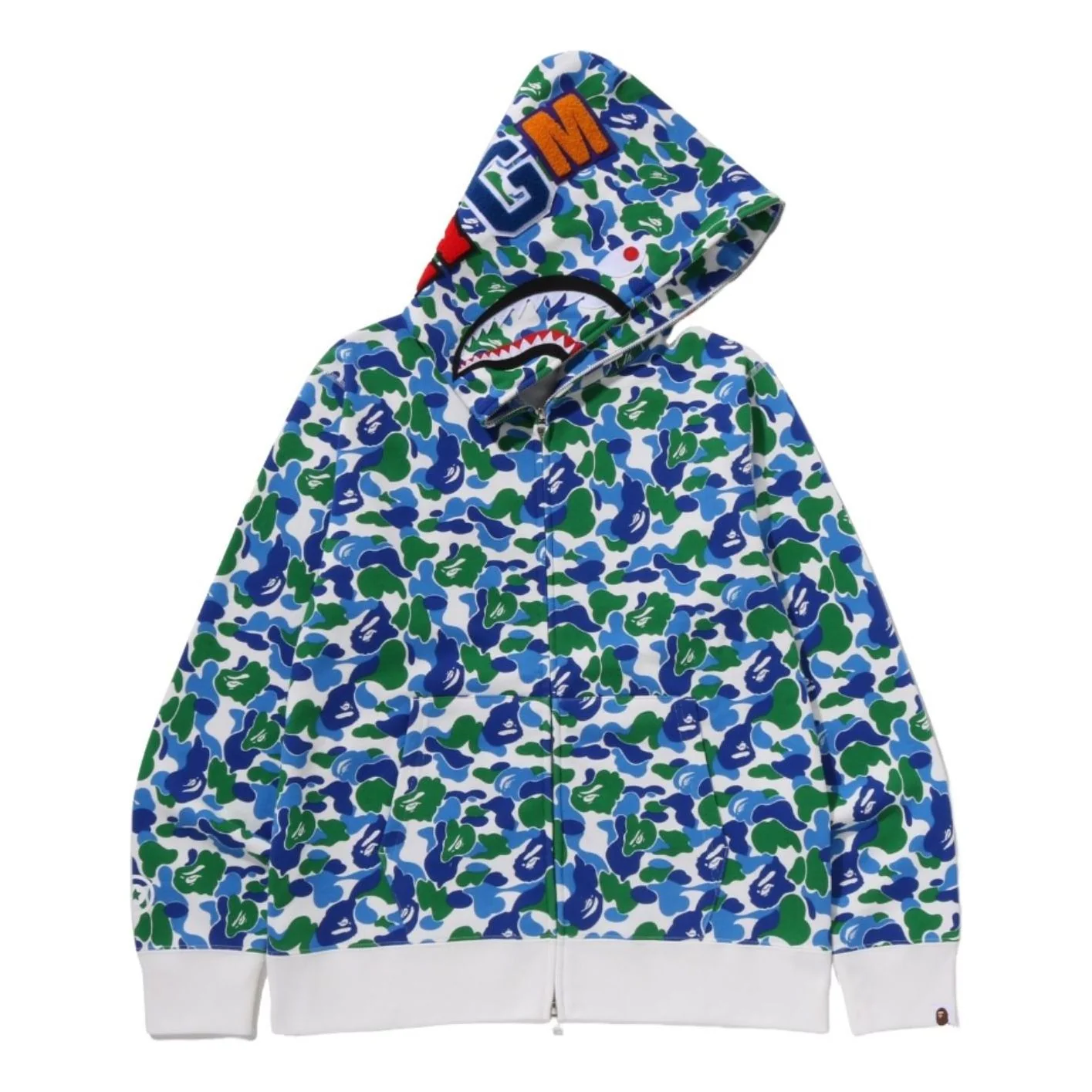 A Bathing Ape Bape Store SEIBU IKEBUKURO Shark Full Zip Hoodie 'Multicolor' 1L72-115-018