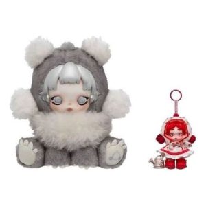 Pop Mart Skullpanda Punk Panda Plush Doll + Flower Garden Plush Charm Set PPMT-2606-0060-1186989265