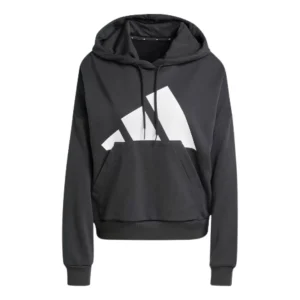 (WMNS) adidas Essentials Big Logo French Terry Loose Hoodie Asia Sizing 'Black White' JN1845