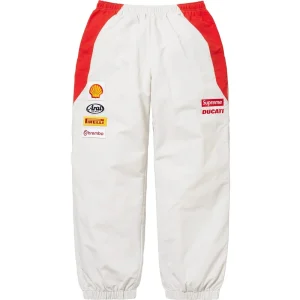 Supreme x DUCATI Track Pants 'White Red' SUP-SS24-278