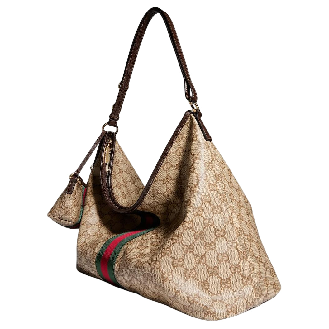 (WMNS) Gucci Large Shoulder Bag with Web 'Sand Dark Brown' A008NS-FAGK6-8547 - Image 3