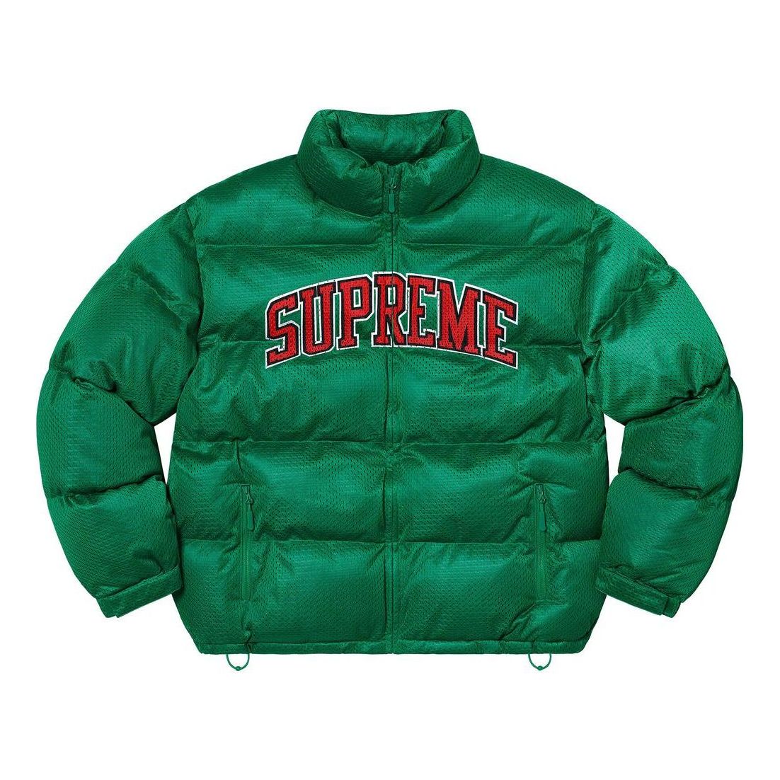 Supreme Mesh Jersey Puffer Jacket 'Green Red' SUP-SS23-057