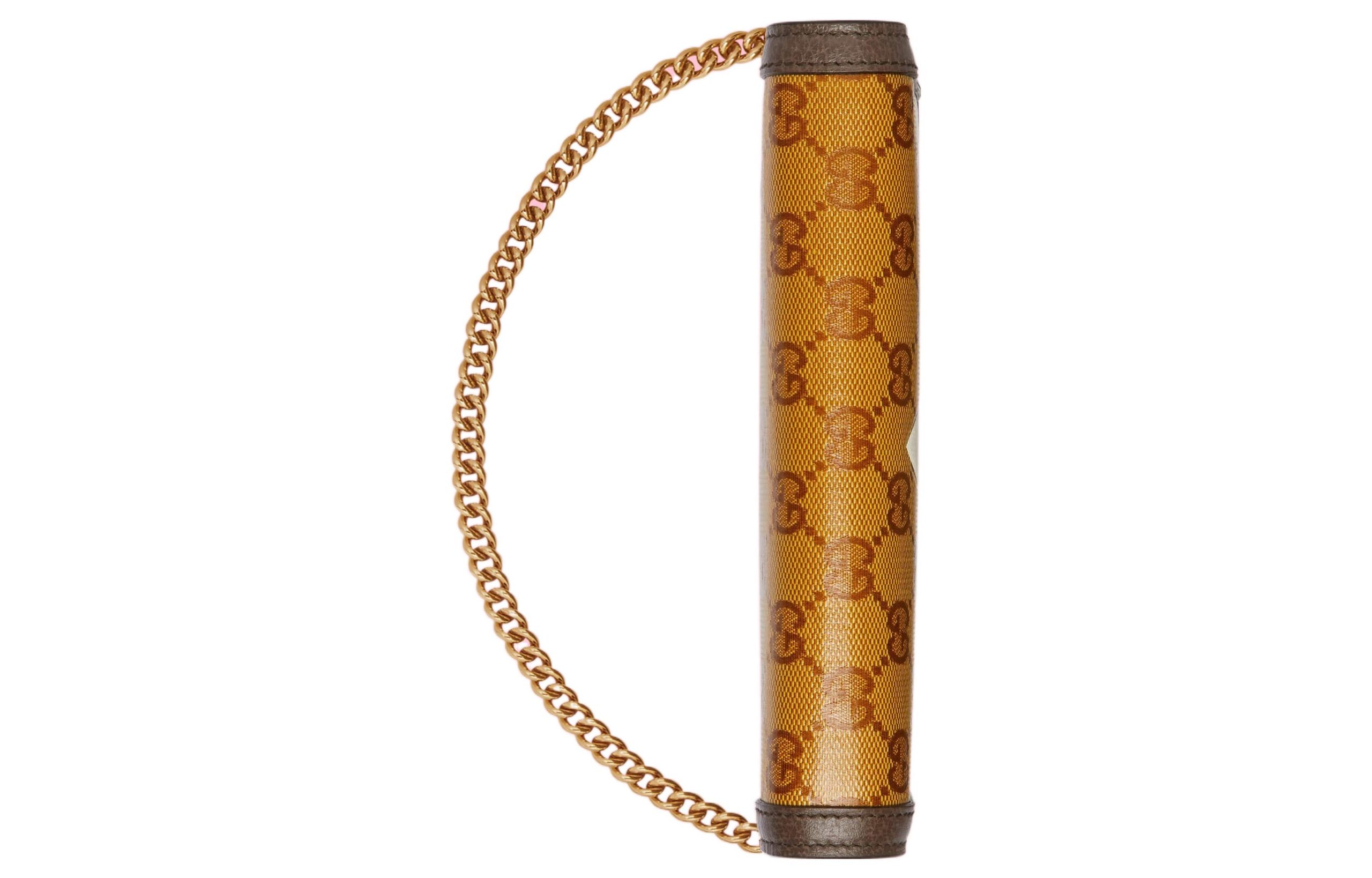 (WMNS) Gucci x adidas SS22 Chain Logo Crossbody Bag 'Yellow Brown' 621892-UVSCG-7267 - Image 4