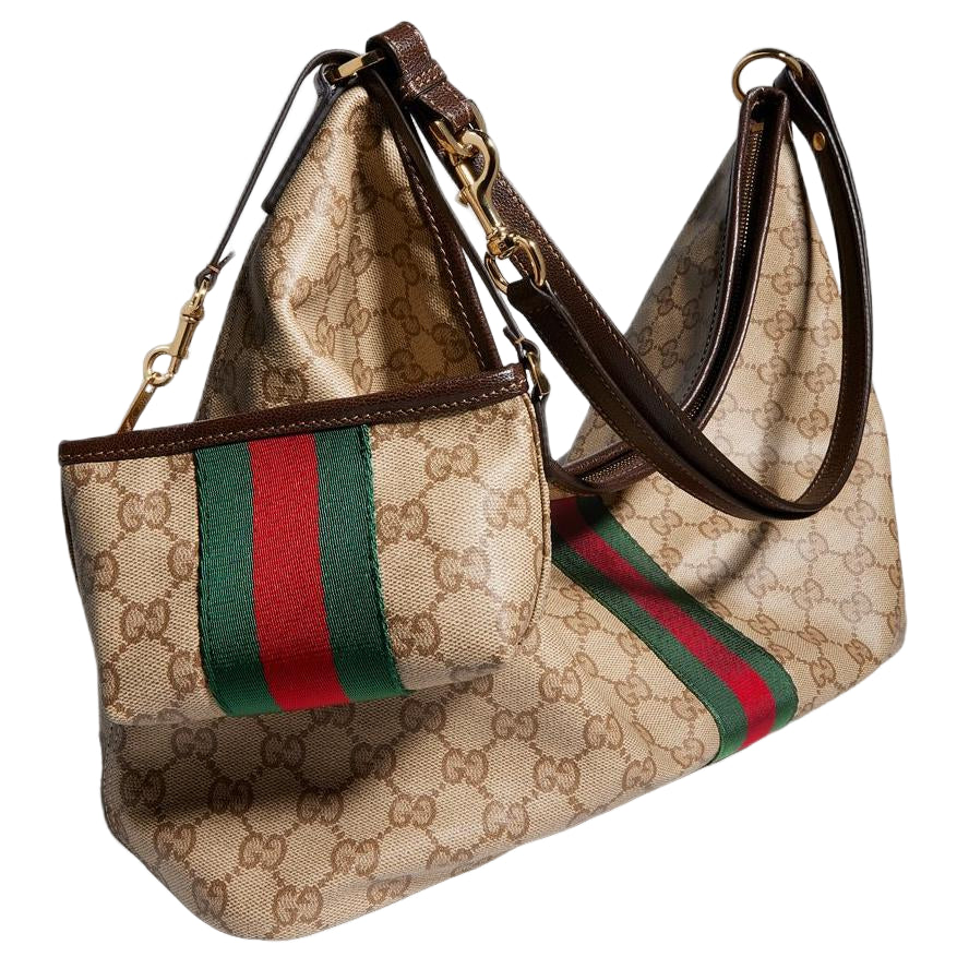 (WMNS) Gucci Large Shoulder Bag with Web 'Sand Dark Brown' A008NS-FAGK6-8547 - Image 4
