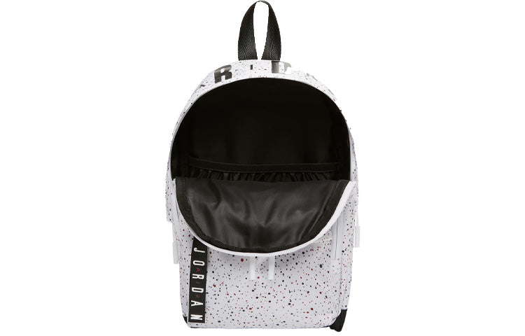 Air Jordan Athletic Zipper Opening Adjustable Strap Schoolbag Backpack Unisex White HA6232-101 - Image 4