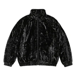 Supreme Crushed Velvet Track Jacket 'Black' SUP-FW23-119