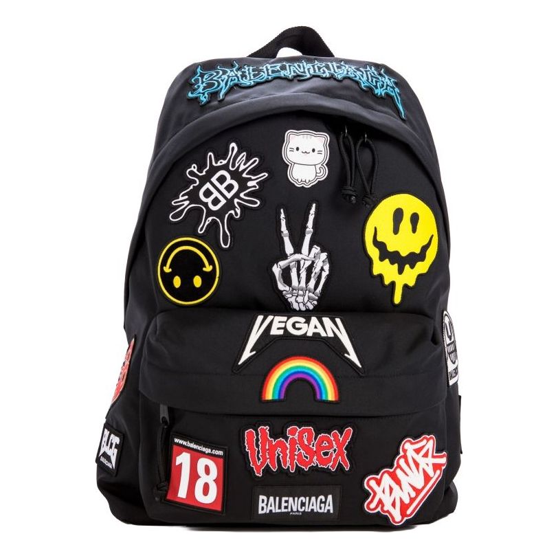 Balenciaga Explorer Backpack With Gamer Patches 'Black' 656326-2JMXX-1000