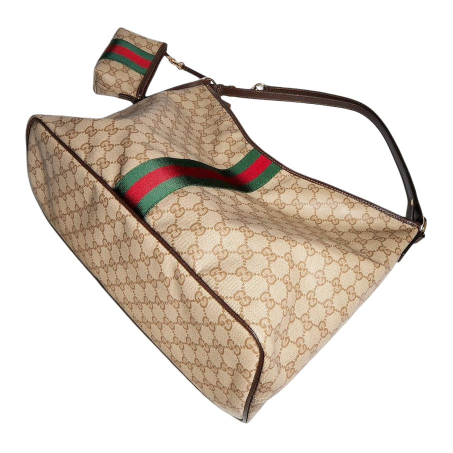 (WMNS) Gucci Large Shoulder Bag with Web 'Sand Dark Brown' A008NS-FAGK6-8547 - Image 5