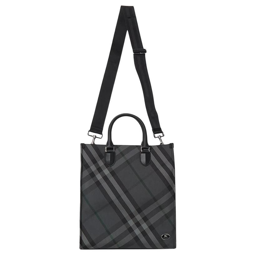 Burberry 25 Check Tote Shoulder Bag 'Black' 8111253 - Image 5