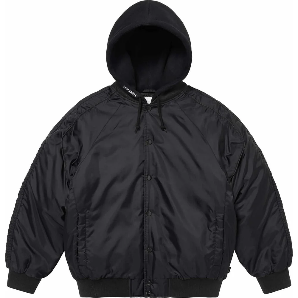 Supreme Hooded Stadium Jacket 'Black White' SUP-SS24-224