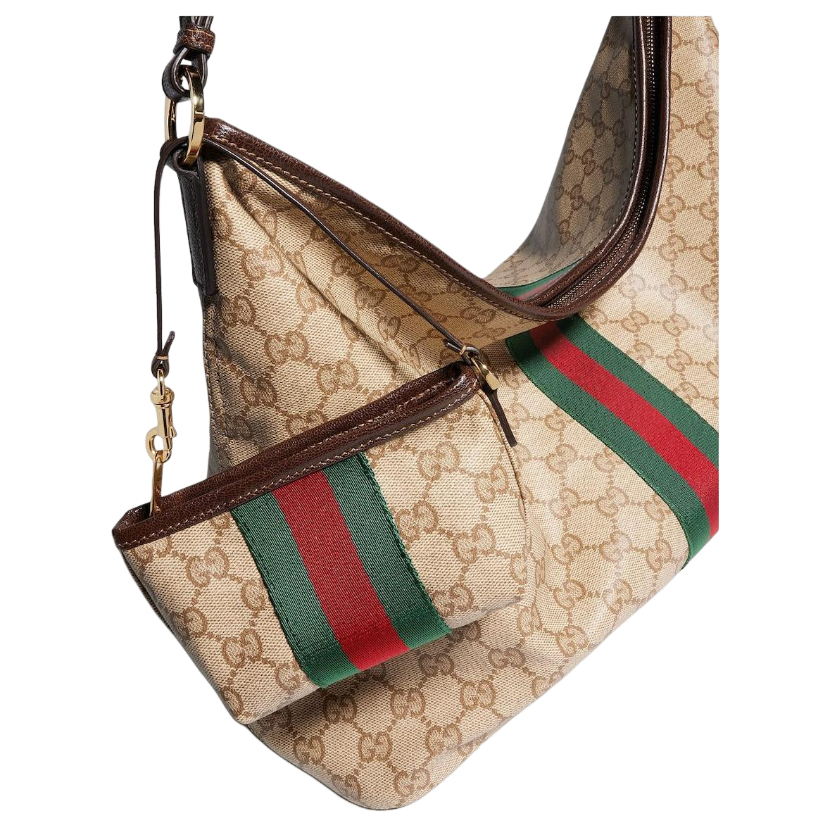 (WMNS) Gucci Large Shoulder Bag with Web 'Sand Dark Brown' A008NS-FAGK6-8547 - Image 6