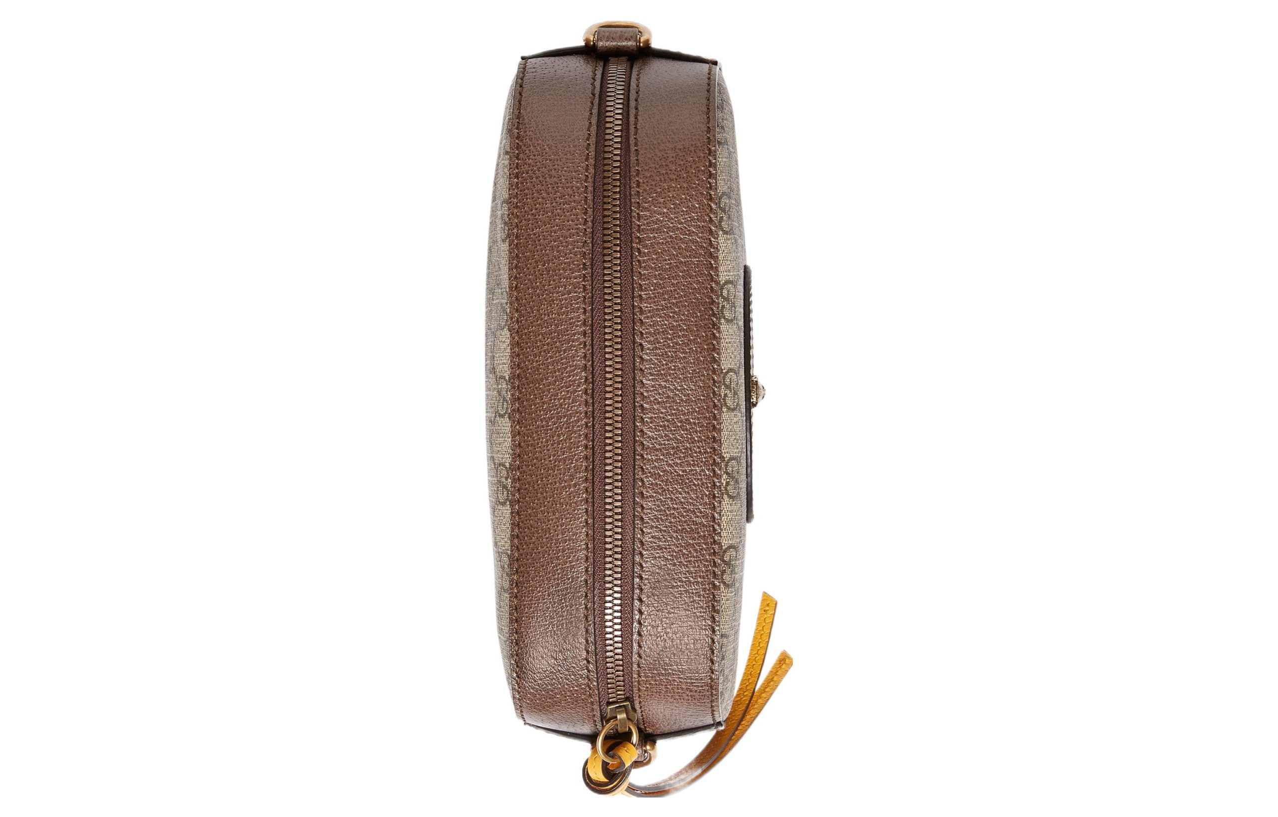 Gucci Neo Vintage Metallic Tiger Head Logo Stripe Messenger Bag 'Brown Yellow' 476466-K9GVT-8856 - Image 6
